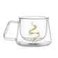 Set 2 x Ceasca COFFEE din sticla borosilicata cu pereti dubli, 200 ml
