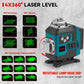 Nivela laser 4D, 16 linii, cu telecomanda, cu 1 baterie, albastru/negru