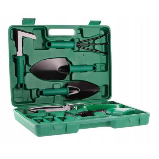 Set Trusa Cu Unelte De Gradina, 10 Accesorii Pentru Gradinarit