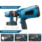 Pistol de Vopsit, 2 Acumulatori de 24V, Rezervor 800mL, 650mL/min, Trusa Depozitare