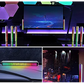 Bara RGB 32 leduri sincronizare muzicala 18 culori (bara de ritm) ACUMULATOR + USB C