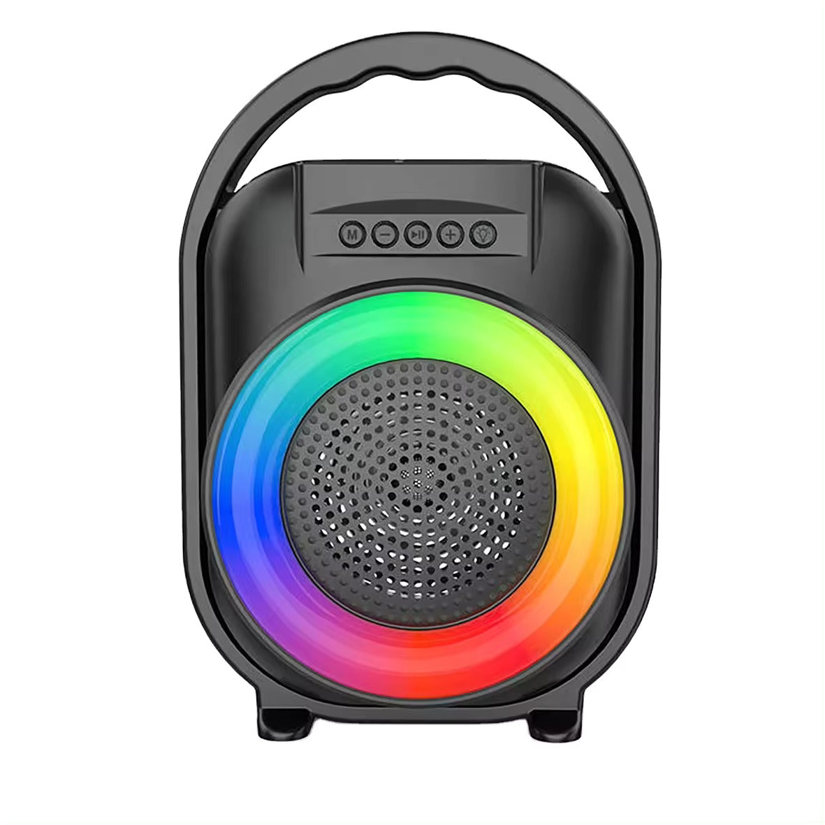 Boxa portabila Sing-E ZQS1445, Putere 8W, Lumini Led RGB, Suport microfon, Suport Card SD, Incarcare rapida, Negru