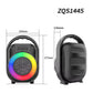 Boxa portabila Sing-E ZQS1445, Putere 8W, Lumini Led RGB, Suport microfon, Suport Card SD, Incarcare rapida, Negru