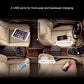 Incarcator auto, BOMSTOM,, 4 Porturi USB, Fast charge, Lungime cablu 1.7m, Negru