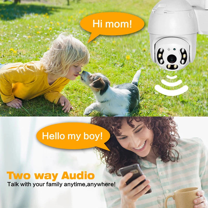 Pachet 2 x camera supraveghere WIFI, 2MP, FULL HD, vedere color noaptea, Micro SD, Rotire 360, detectie forma umana