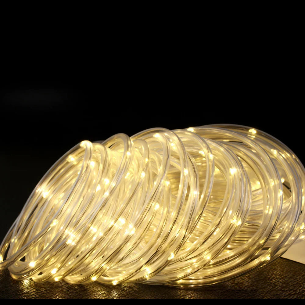 Furtun Luminos LED pentru Exterior cu Incarcare Solara 10M - 60LED