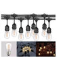 Ghirlanda solara 30 metri, cu 30 becuri LED Filament incluse, 3000K, IP65