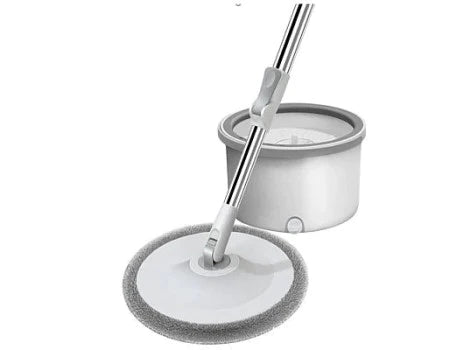 Set de mop rotativ complet, functie de auto-spalare, compartimente separate pentru apa curata si murdara, inclusiv robinet pentru evacuarea apei
