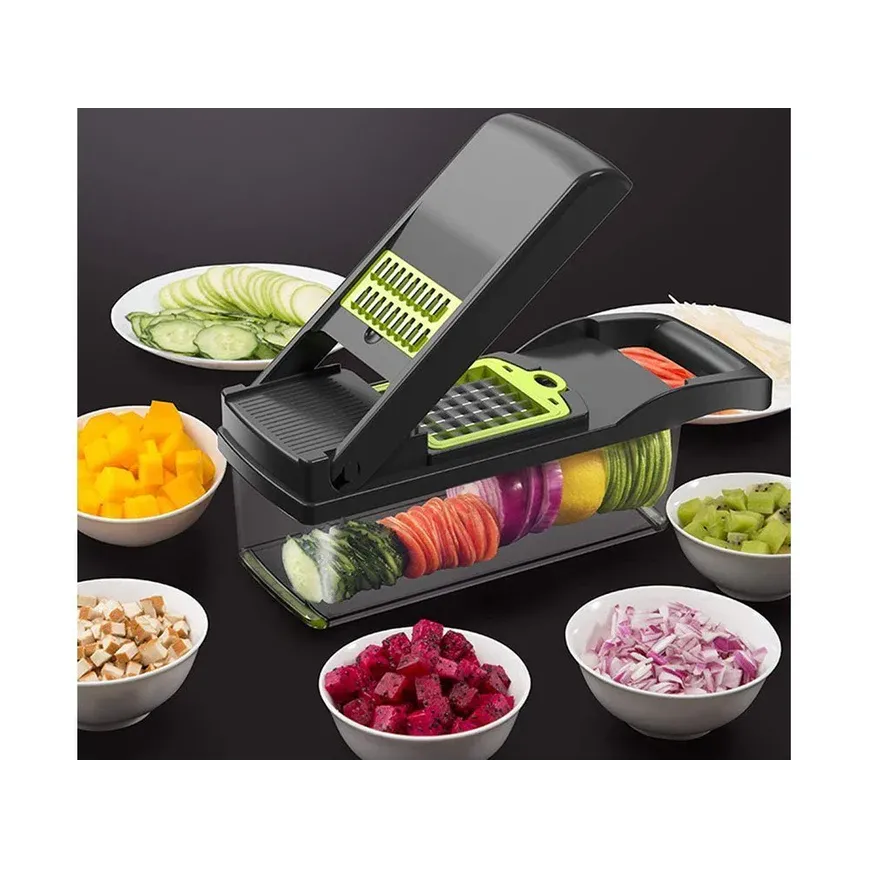 Razatoare Multifunctionala cu 14 accesorii ideala in bucatarie, Calitate Premium, Verde