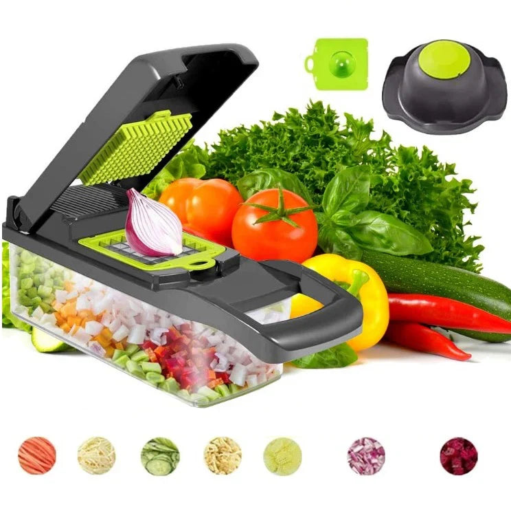 Razatoare Multifunctionala cu 14 accesorii ideala in bucatarie, Calitate Premium, Verde