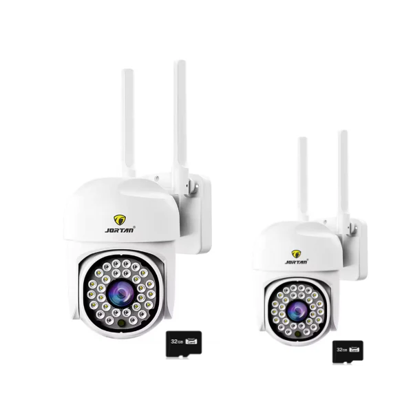 Set 2 x Camera de supraveghere IP 360 wifi - Jortan IPC + 2 carduri 32GB CADOU