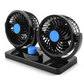 Ventilator Auto Dublu, Alimentare La Priza Masinii De 12V, 2 Trepte De Viteza