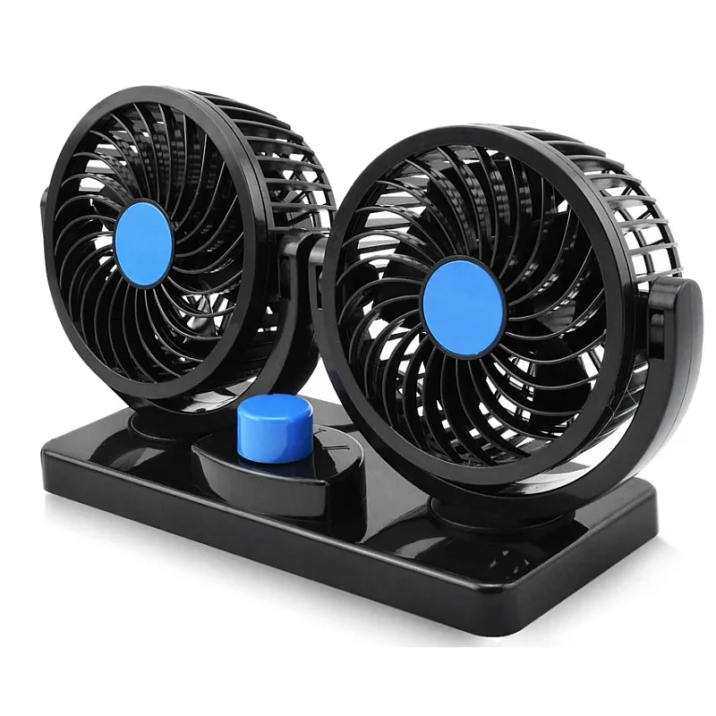Ventilator Auto Dublu, Alimentare La Priza Masinii De 12V, 2 Trepte De Viteza