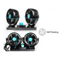 Ventilator Auto Dublu, Alimentare La Priza Masinii De 12V, 2 Trepte De Viteza