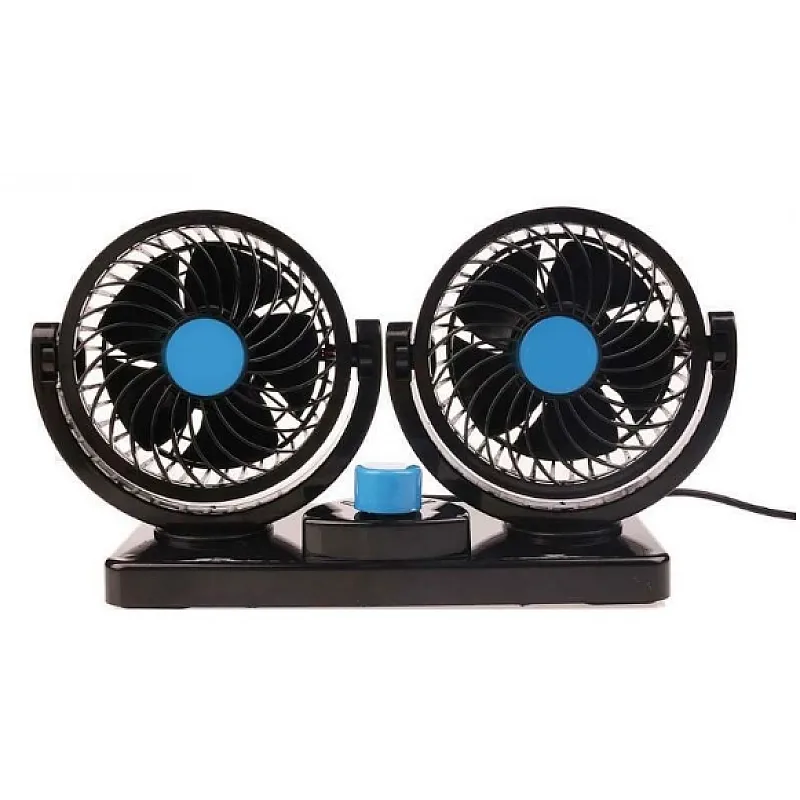 Ventilator Auto Dublu, Alimentare La Priza Masinii De 12V, 2 Trepte De Viteza