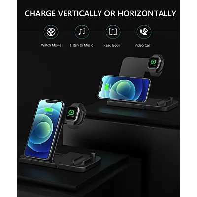 Incarcator wireless fara fir 4 in 1