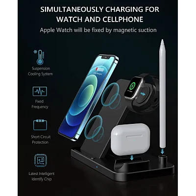 Incarcator wireless fara fir 4 in 1