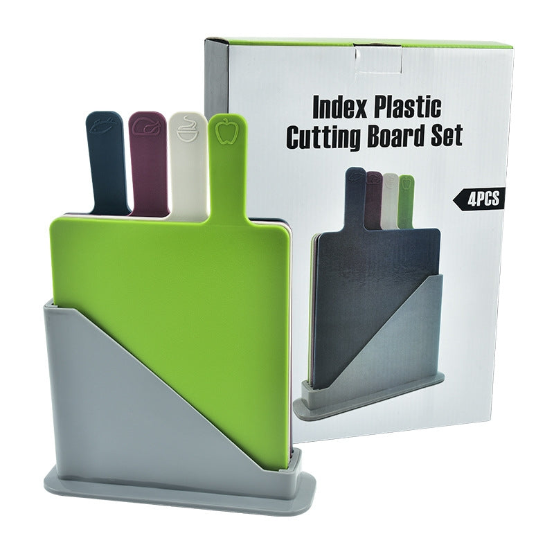 Set 4 tocatoare din plastic cu suport, 23.5x8x17 cm