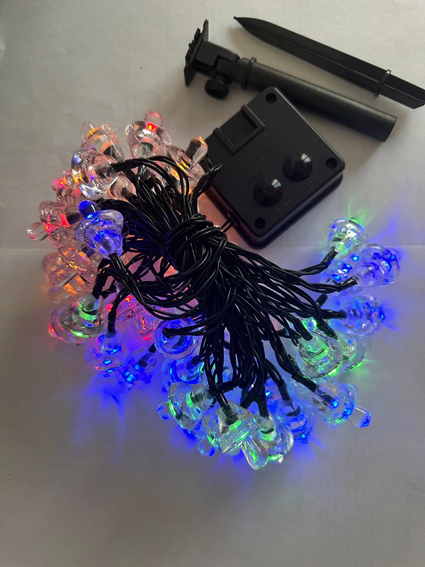Set 2 x Instalatie Solara LED 50 Ciupercute Multicolor