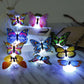 Set 10 fluturi magnetici, decoratiune cu lumina LED