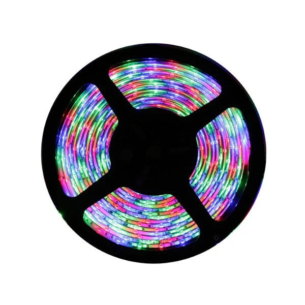 Banda led RGB 5 m pentru iluminare, cu banda  adeziva si telecomanda