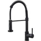 Baterie de bucatarie retractabila, rotire 360 grade, negru, montare pe blat