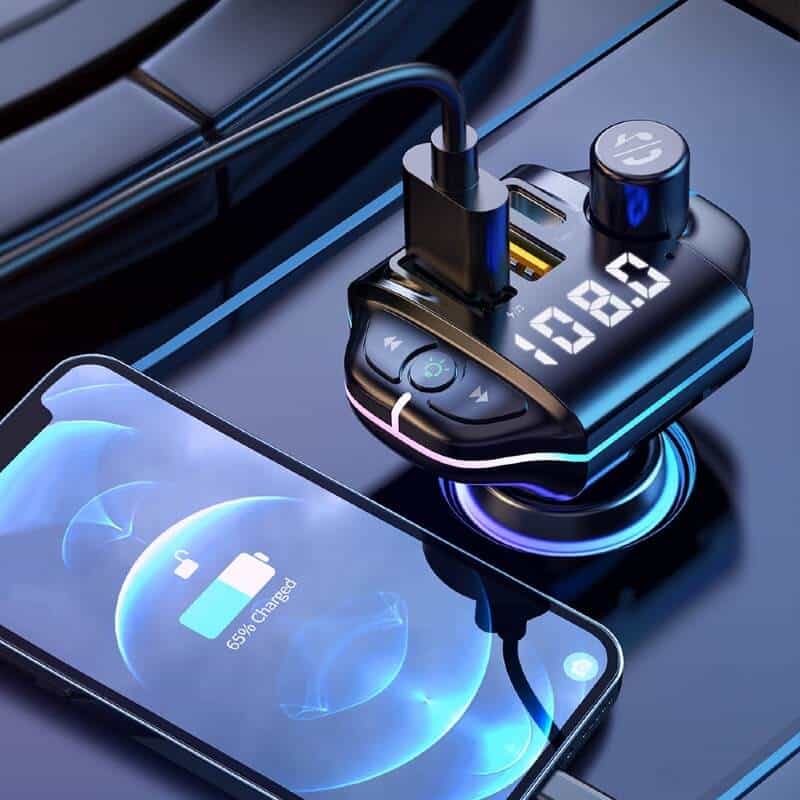 Car kit modulator FM BGRJ-A10, Mp3 Player, USB, Type C, fast charge