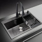 Chiuveta Bucatarie Profesionala Inox HS GRI-NEGRU 750x450 mm