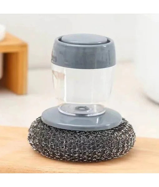 Pachet 1+1 CADOU Perie de spalat vase, umplere automata cu lichid, cap detasabil, non-abraziva