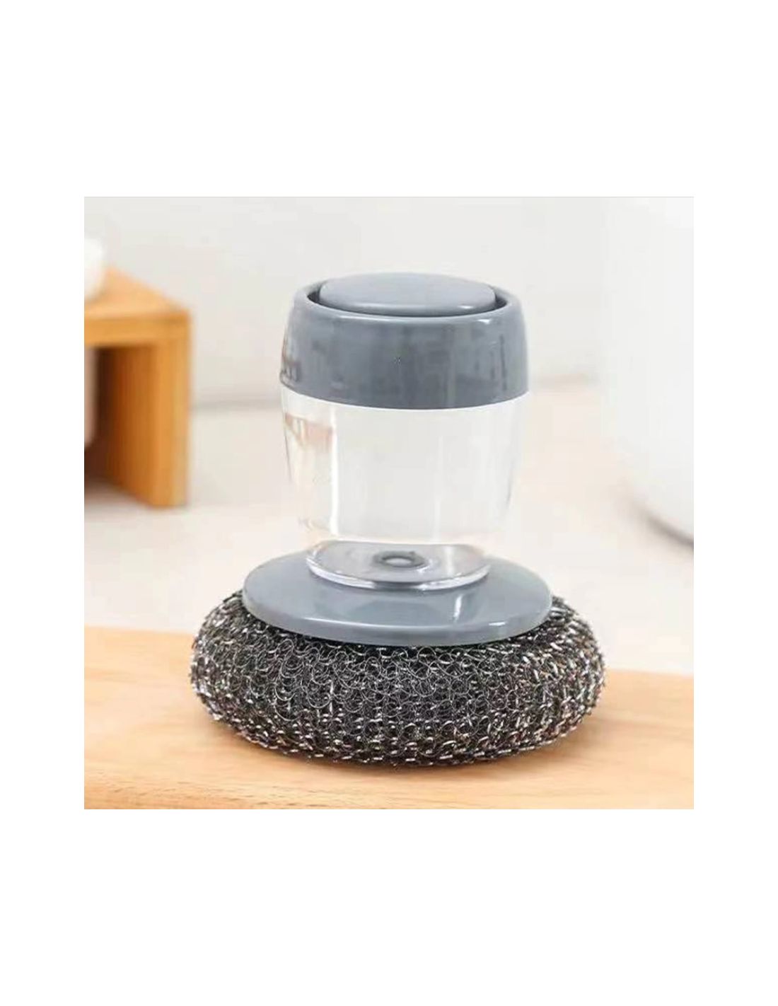 Pachet 1+1 CADOU Perie de spalat vase, umplere automata cu lichid, cap detasabil, non-abraziva