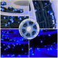 Set 2 x Instalatie Liniara Rola 50 m, Interior/Exterior , 300 LED-uri, Alb Rece, Albastru