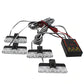 Lumini avertizare LED pentru grila, functii stroboscop, 36W, 12V, Rosu/albastru