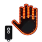 1+1 CADOU Semn LED Auto cu Telecomanda, Design Mana, 4 Moduri, Efect Vizual Stralucitor, Negru/Galben