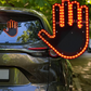 1+1 CADOU Semn LED Auto cu Telecomanda, Design Mana, 4 Moduri, Efect Vizual Stralucitor, Negru/Galben