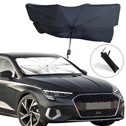 Parasolar pliabil tip umbrela pentru parbrizul masinii 79 x 130 cm