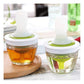 Pensula din silicon OilBrush, pentru ulei, recipient inclus, 12 cm, 148 ml, alb/verde