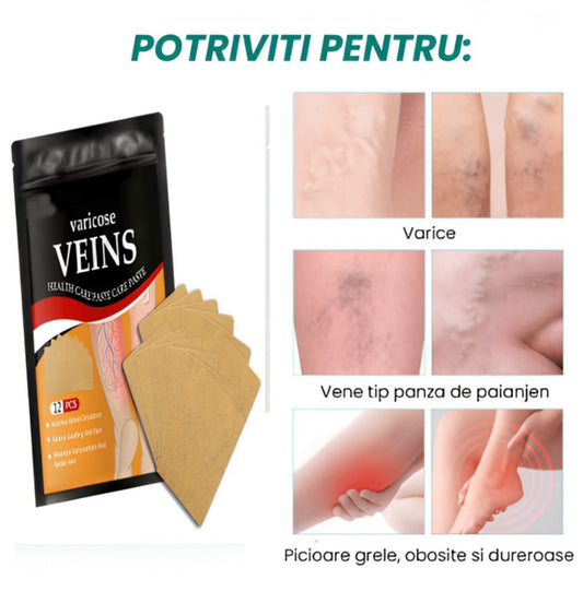 Set 24 Plasturi pentru varice si picioare grele Anti Varice