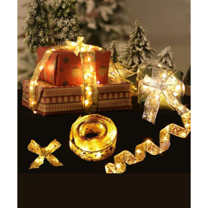 Set 2 x Instalatie Panglica pentru Craciun LED 100 lumini / 10m dublu strat, decorarea casei