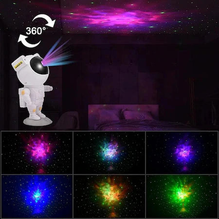 Proiector laser Astronaut cu joc de lumini nebula si stele, LED