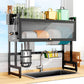 Scurgator, Raft vase, 85 cm lungime, otel Premium inoxidabil, anticoroziune, design versatil, uscare/depozitare, negru