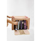 Cutie de depozitare pliabila, cu fermoar, 66 L, Textil, 50x40x33 cm, Crem, Cu doua ferestre