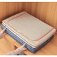 Cutie de depozitare pliabila, cu fermoar, 66 L, Textil, 50x40x33 cm, Crem, Cu doua ferestre