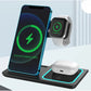 Incarcator Wireless 3 in 1 Compatibil cu Smartwatch, Casti, Smartphone, 15W Fast charge