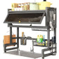 Scurgator, Raft vase, 85 cm lungime, otel Premium inoxidabil, anticoroziune, design versatil, uscare/depozitare, negru