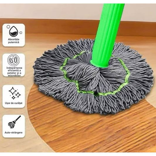 Mop Modern, Stoarcere Rapida, Super absorbant, Curatenie Eficienta, Fara Efort, Design Ergonomic