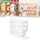 Suport oua pentru frigider, 4 niveluri, capacitate 30 oua, 32 x 7 x 20 cm, alb