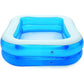 Piscina gonflabila dreptunghiulara, 200x150x50cm, pentru gradina sau terasa, albastru cu alb