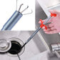 Set 2 x Sarpe Desfundat Tevi Scurgere Chiuvete, Cazi, Cabine de Dus, WC, Sifon Pardoseala, si Alte Instalatii de Scurgere, cu Sistem Mecanic din Otel, Flexibil, Negru, 290 cm