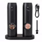 Set 2 Rasnite Electrice Pentru Sare Piper Sau Alte Condimente Inoxidabil Nivel Rasnire Ajustabil Incarcare USB Tyce-C