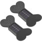 Set 4 Lampi Solare LED pentru perete,cu design decorativ in forma de os, lumina calda, ABS, pentru gradina
